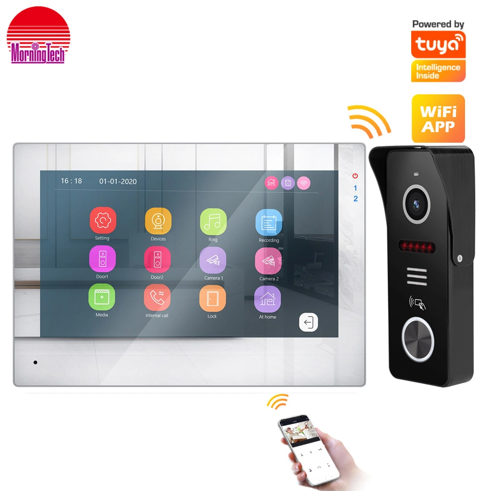 New Goods 4 Wire 7′′ Indoor Monitor Video Door Phone HD Two-Way Audio Intercom System Home Security Video Doorbell Smart Video Door Phone