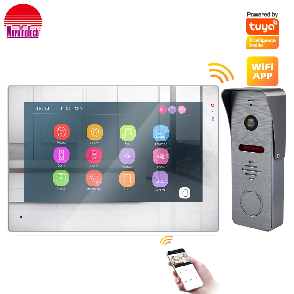 New Goods 4 Wire 7′′ Indoor Monitor Video Door Phone HD Two-Way Audio Intercom System Home Security Video Doorbell Smart Video Door Phone