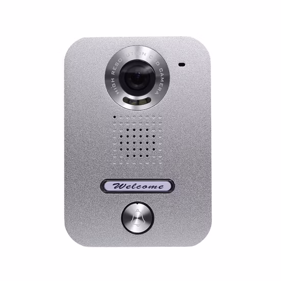 Système d'interphone de villa étanche IP65 en alliage d'aluminium à 2 fils (station extérieure, visiophone)